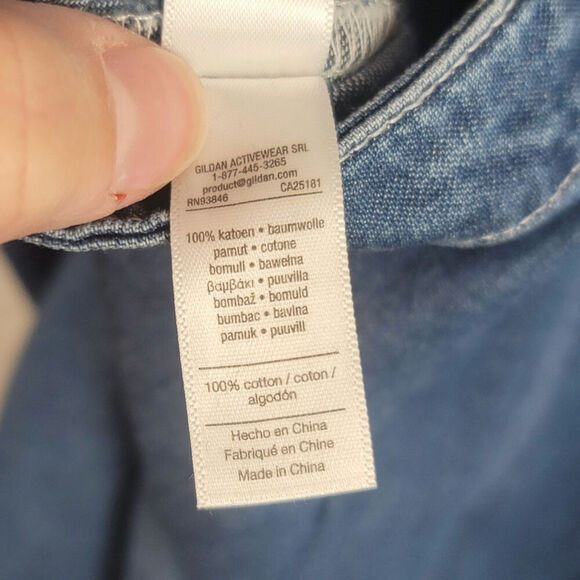 American Apparel Blue Denim Wide Leg Overalls,  sz XL - Picture 10 of 16